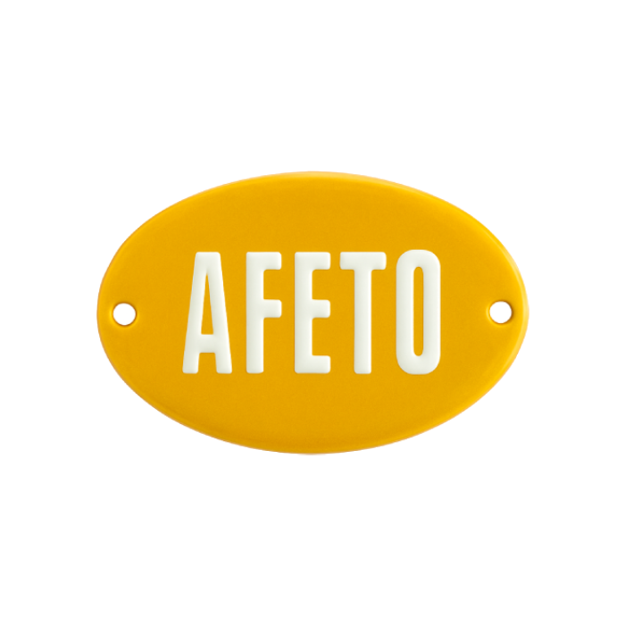 Mini Placa Afeto Amarelo